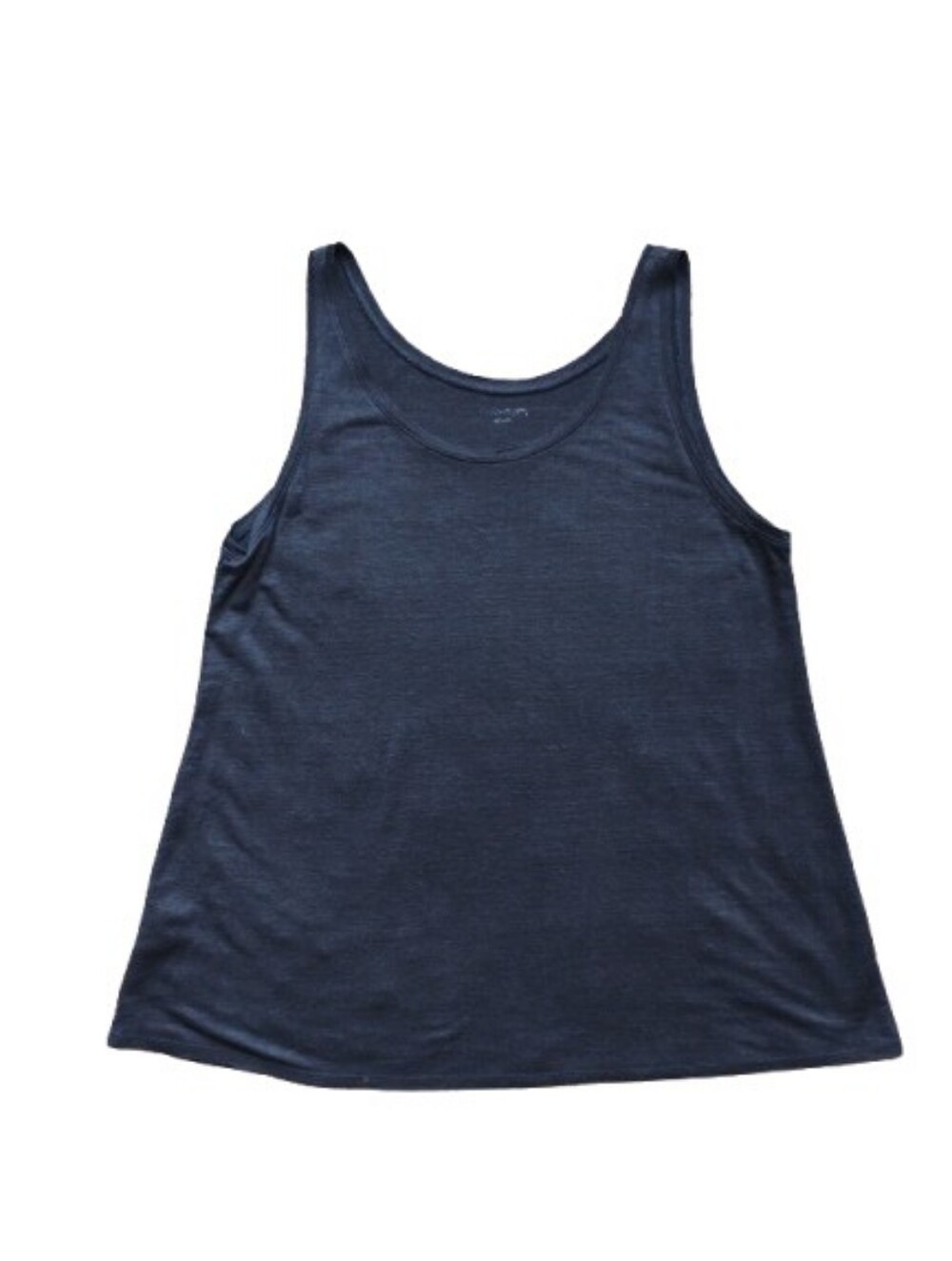 NWOT Eileen Fisher Organic Linen Tank Black Size L Natural Fiber